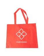 Custom Versatile Non-Woven Shopper Tote with Velcro Closure 15.68"H x 20.5" W
