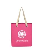 Custom Vibrant Cotton Canvas Tote Bag 13.5"H x 11.5" W