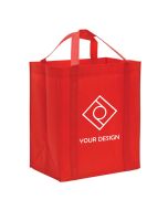 Customizable Eco-Friendly Non-Woven Reusable Grocery Tote 3.75" H x 11.75" W