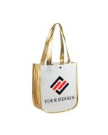 Customizable Eco-Friendly Recycled Fashion Tote Bag 12.5" H x 11" W x 4.5" D