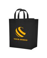 Customizable Eco-Friendly Water-Resistant Non-Woven Shopper Tote Bag 15" H x 13" W