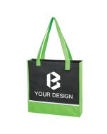Customizable High-Visibility Non-Woven Accent Shopper Tote Bag 14" H x 14" W x 3.5" D