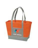 Customizable Spacious Non-Woven Boat Tote Bag 15"H x 21" W with 26" Handles