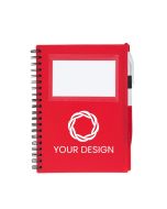 Customizable Spiral Notebook with ID Window & Pen - Perfect for Trade Shows and Seminars (7" H x 5" W)