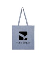 Customizable Stylish Heathered Cotton Canvas Tote Bag 16.38" H x 14.88" W