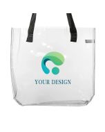 Customizable Versatile Plastic Tote Bag 13" H x 13.5" W x 4.5" D for Sports Fans & Beach Goers