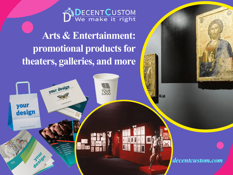 Arts & entertainment: promotional products for theaters, galleries, and more