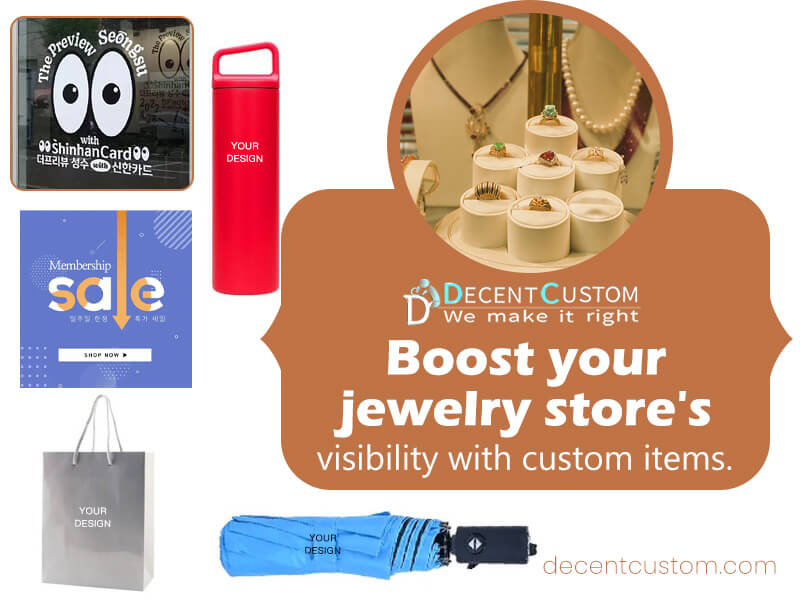 Boost your jewelry store's visibility with custom promotional items.