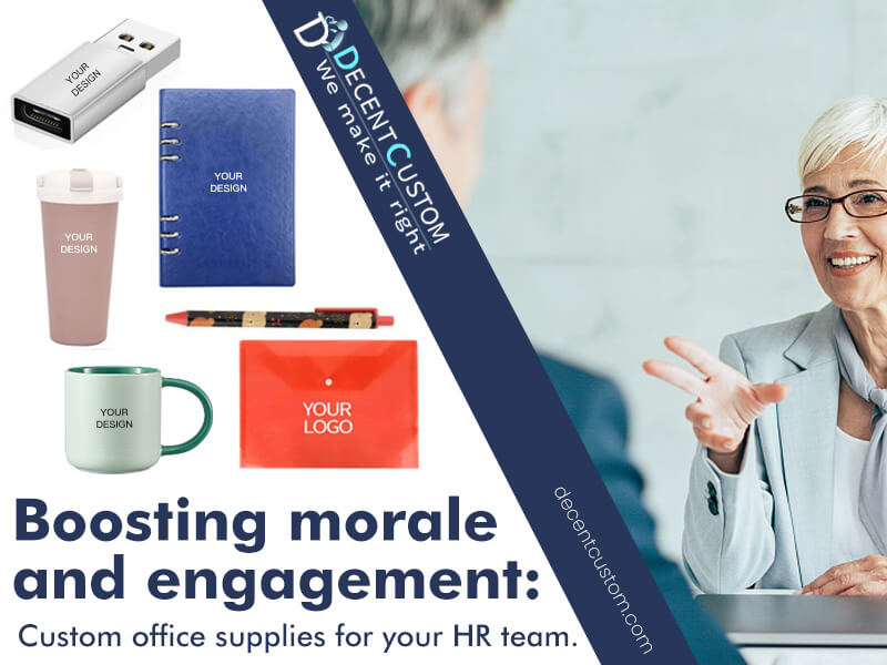 Boosting morale and engagement: Custom office supplies for your HR team.