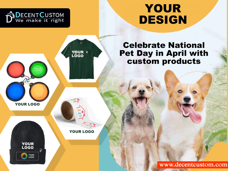 Celebrate National Pet Day in April with custom promotional products for pet lovers and animal welfare organizations.