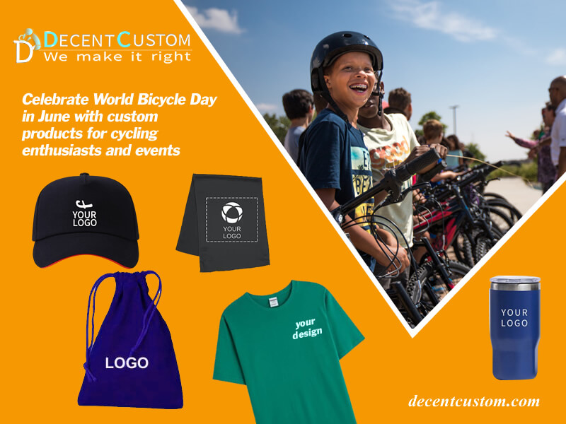 Celebrate World Bicycle Day in June with custom promotional products for cycling enthusiasts and events
