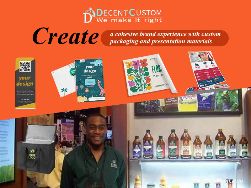 Create a cohesive brand experience with custom packaging and presentation materials
