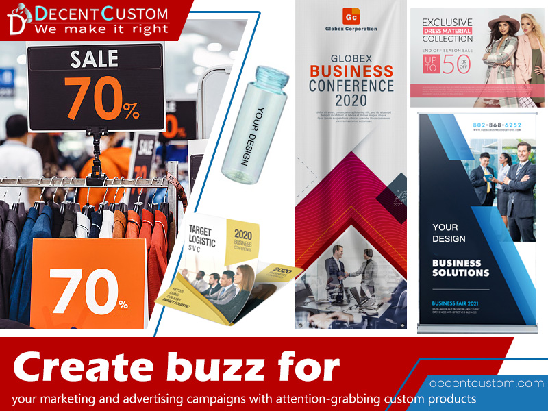 Create buzz for your marketing and advertising campaigns with attention-grabbing custom products