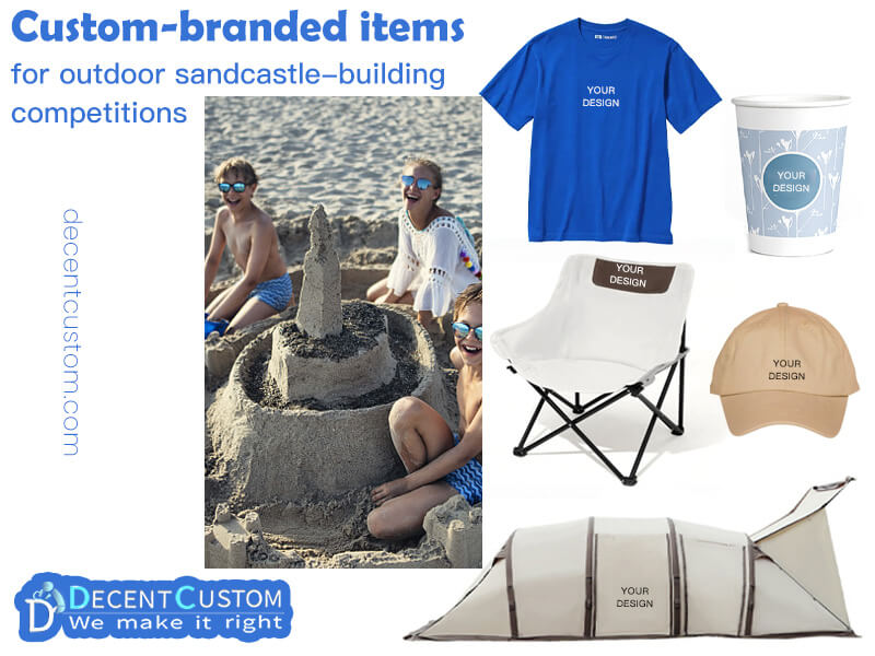 Custom branded items for outdoor sandcastle building competitions