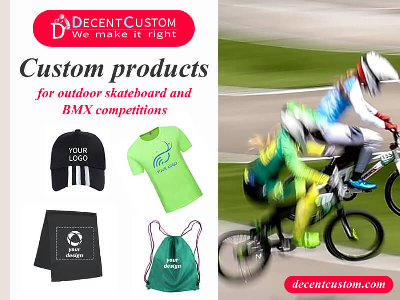 Custom promotional products for outdoor skateboard and BMX competitions