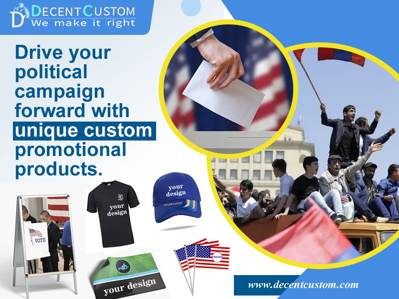 Drive your political campaign forward with unique custom promotional products.