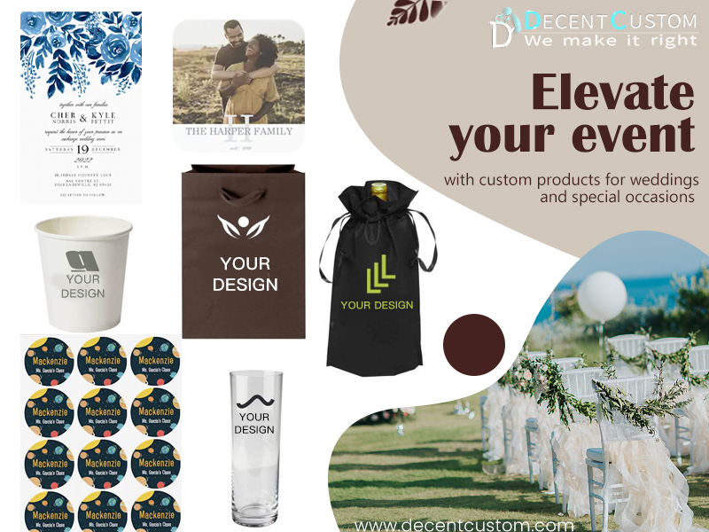 Elevate your event with custom products for weddings and special occasions