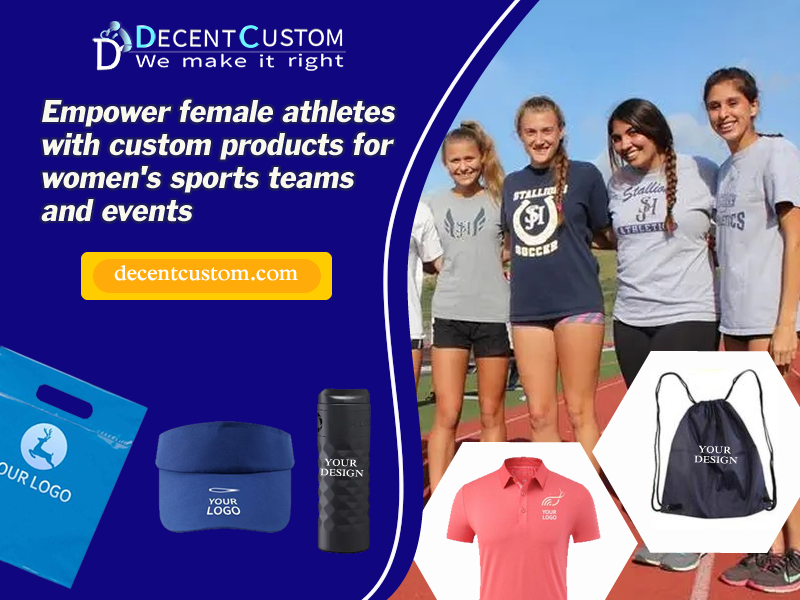 Empower female athletes with custom promotional products for women's sports teams and events