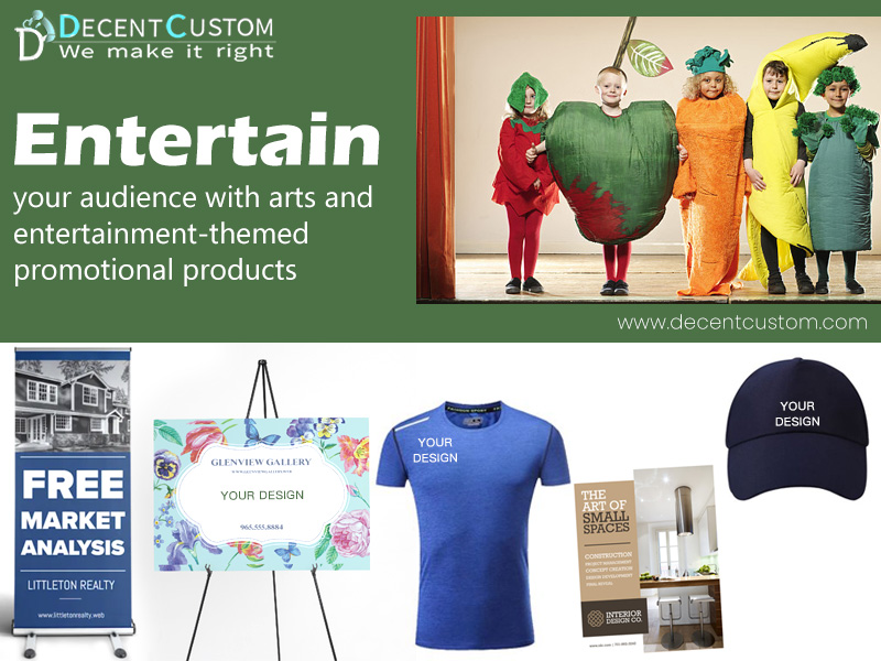 Entertain your audience with arts and entertainment-themed promotional products
