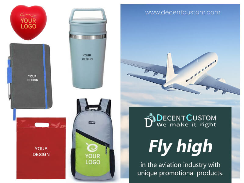Fly high in the aviation industry with unique promotional products.