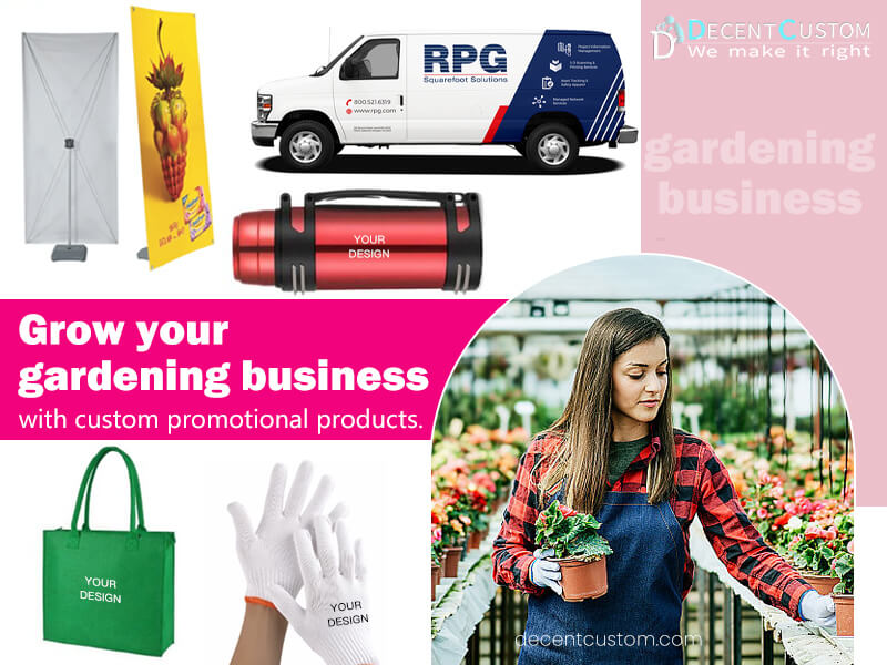 Grow your gardening business with custom promotional products.
