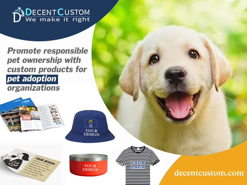 Promote responsible pet ownership with custom promotional products for pet adoption and rescue organizations