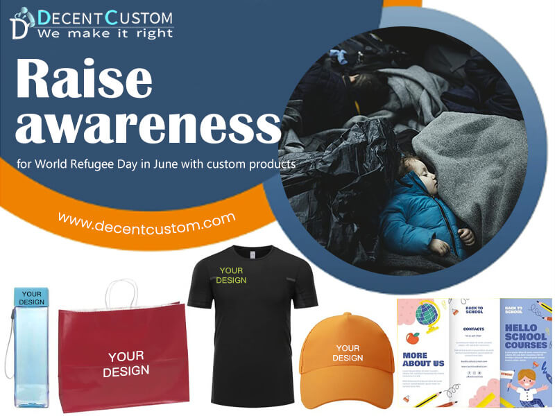 Raise awareness for World Refugee Day in June with custom promotional products that support refugee aid and resettlement organizations