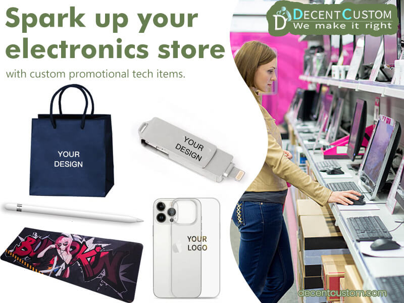 Spark up your electronics store with custom promotional tech items.
