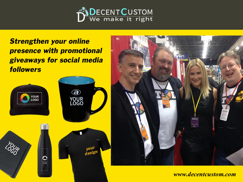 Strengthen your online presence with promotional giveaways for social media followers