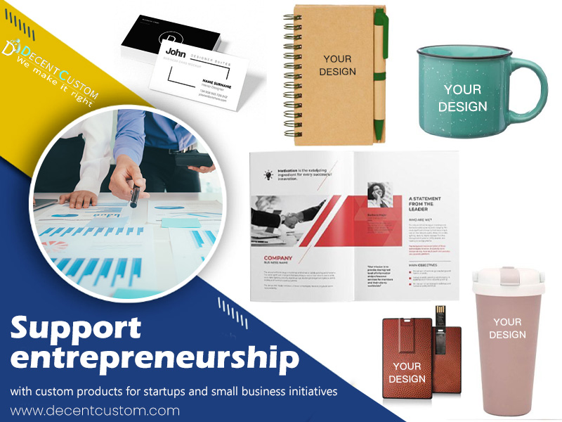 Support entrepreneurship with custom promotional products for startups and small business initiatives