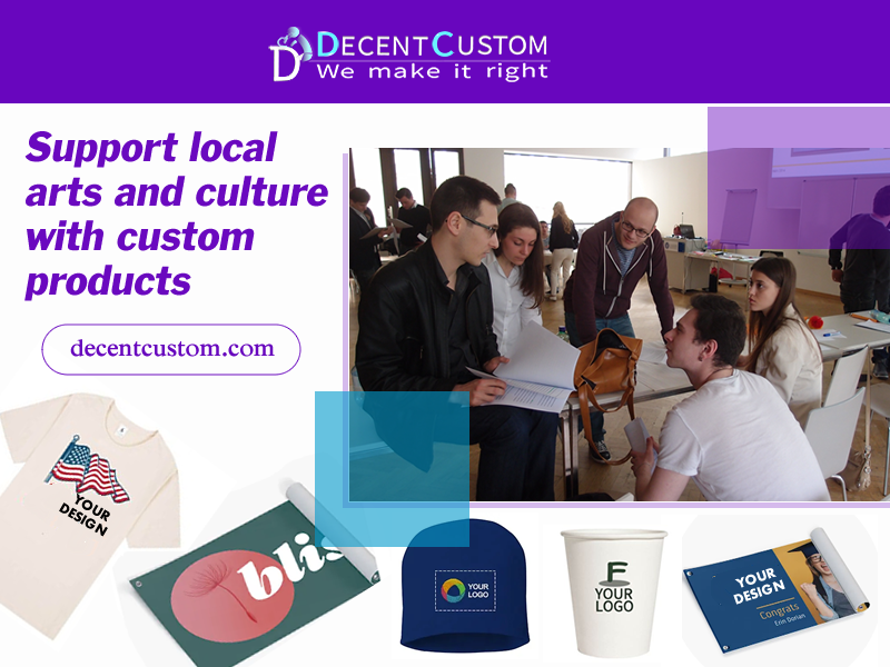 Support local arts and culture with custom promotional products for theaters, galleries, and cultural events