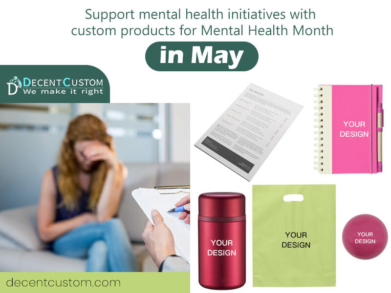 Support mental health initiatives with custom promotional products for Mental Health Month in May