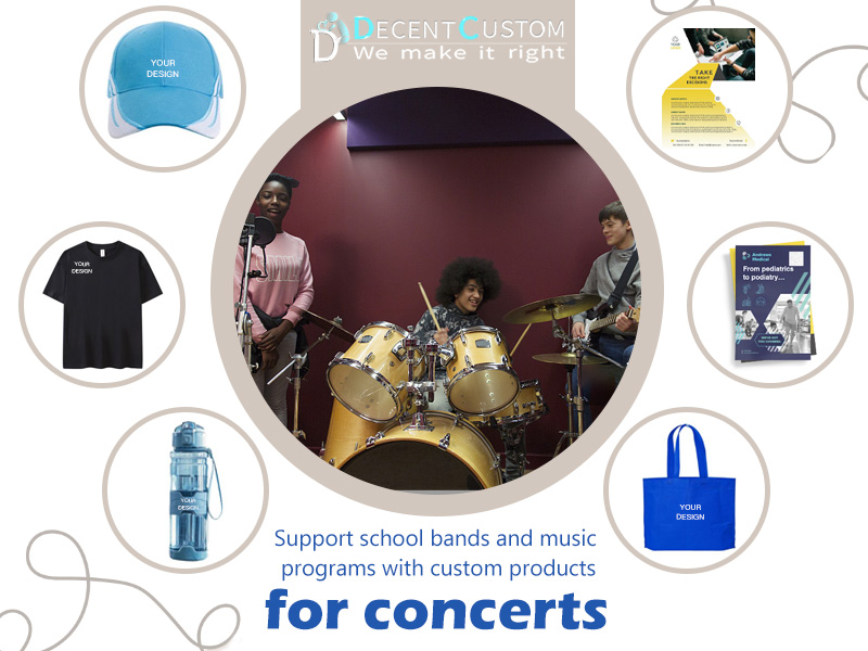 Support school bands and music programs with custom promotional products for concerts, fundraisers, and music education