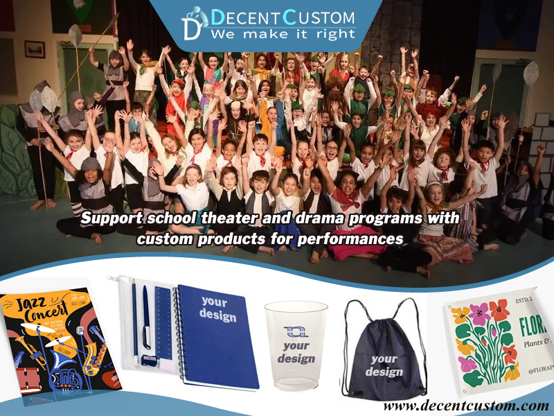 Support school theater and drama programs with custom promotional products for performances, fundraisers, and arts education