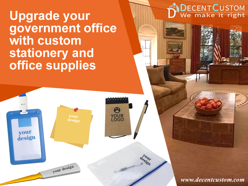Upgrade your government office with custom stationery and office supplies.