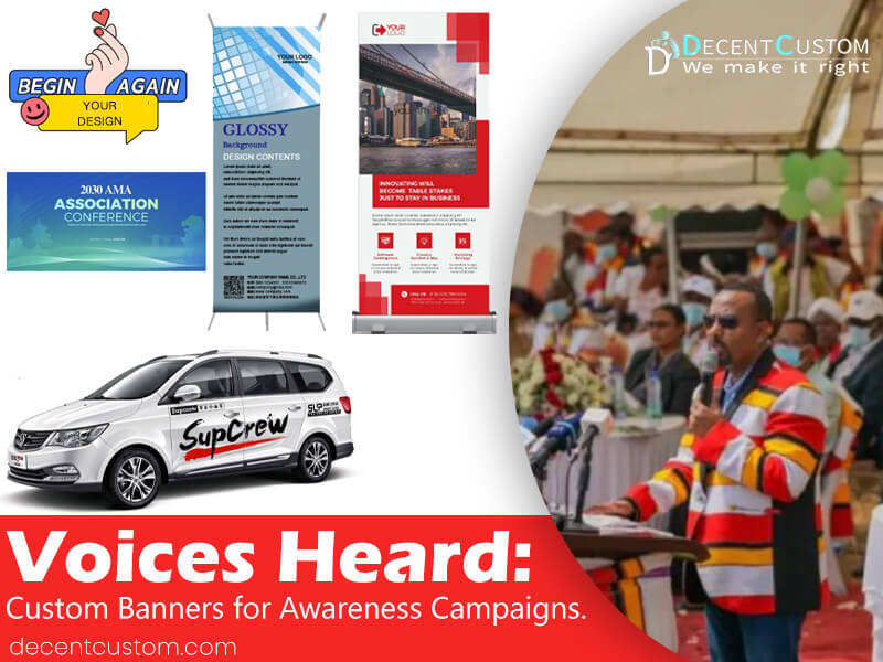 Voices Heard: Custom Banners for Awareness Campaigns.