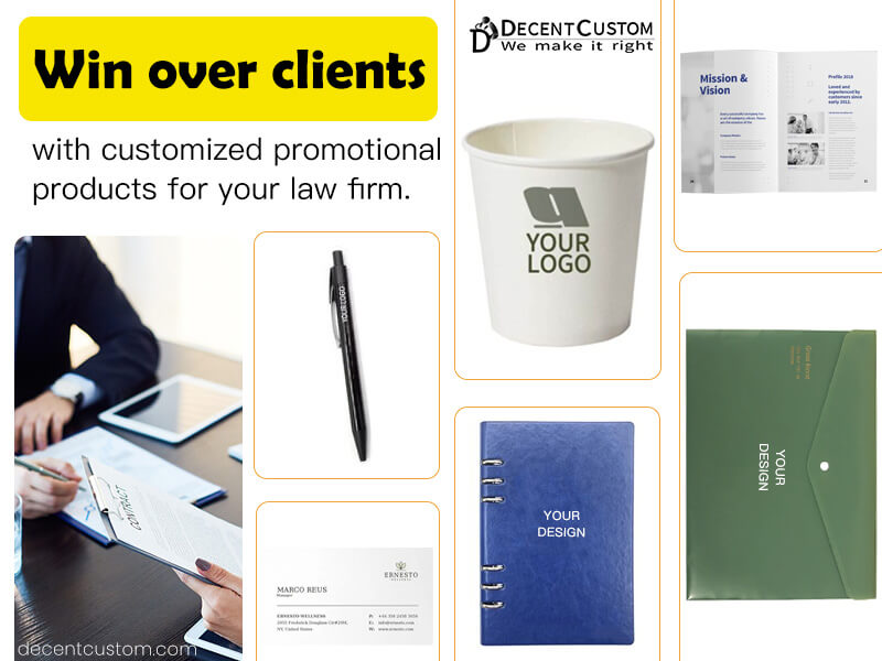 Win over clients with customized promotional products for your law firm.