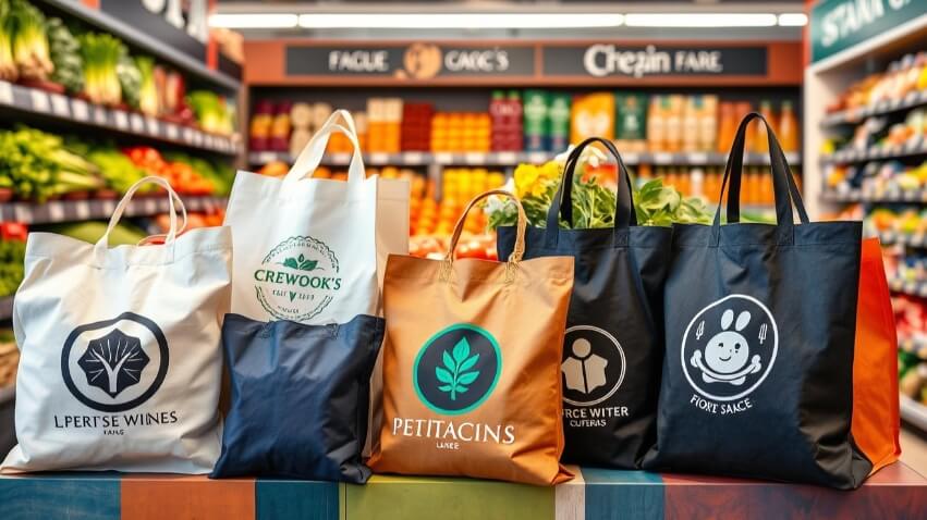 How Custom Grocery Bags with Logos Elevate Supermarket Branding